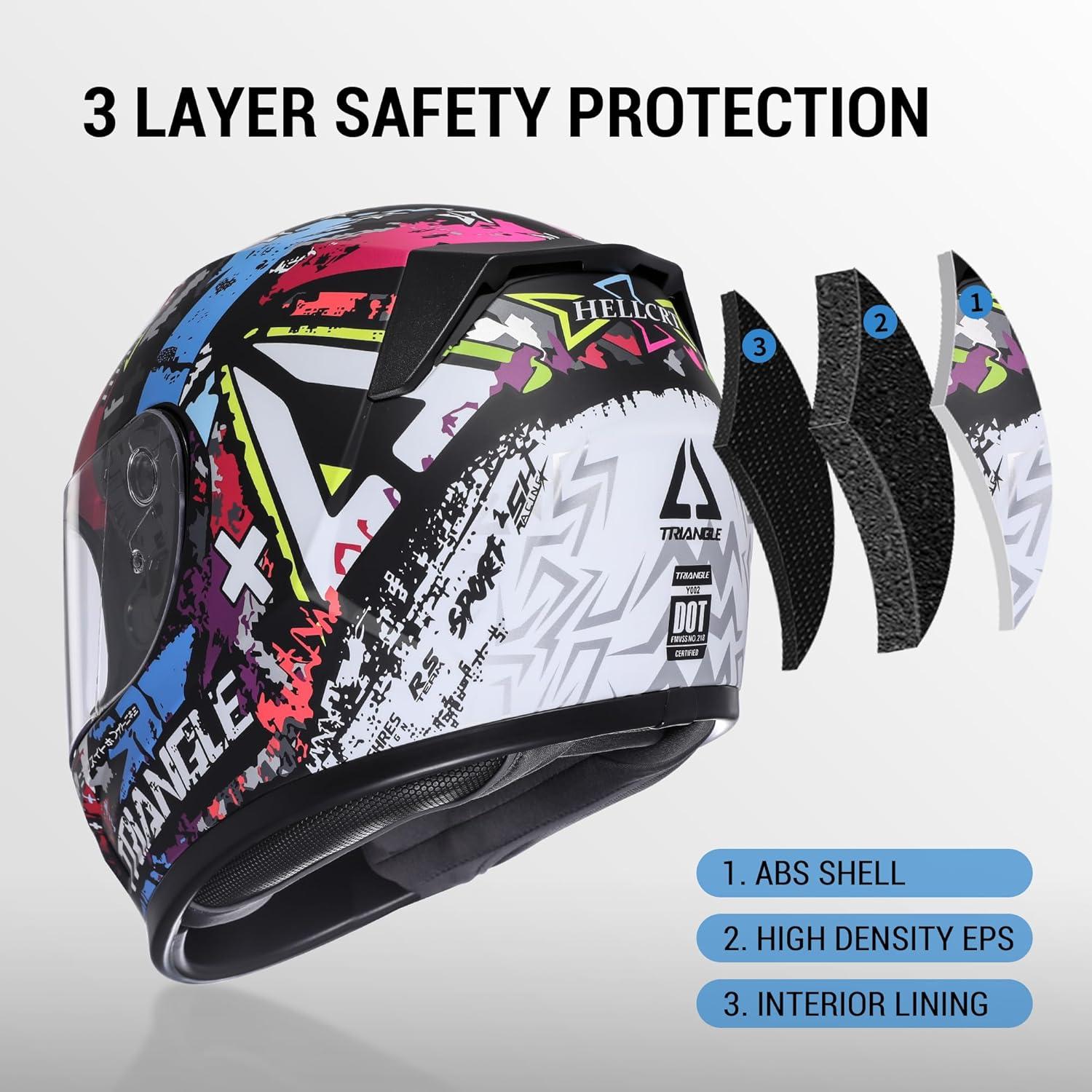 Casco Integral para Niños TRIANGLE Y002 Ligero con 2 Visores