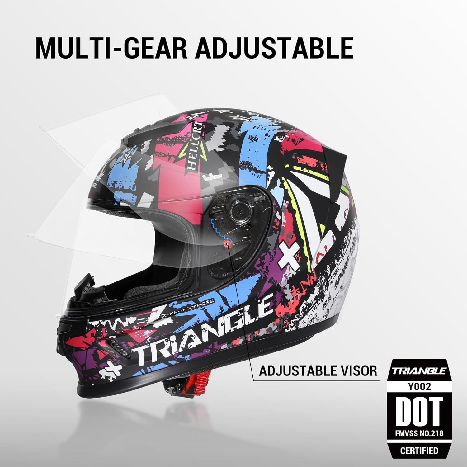 Casco Integral para Niños TRIANGLE Y002 Ligero con 2 Visores