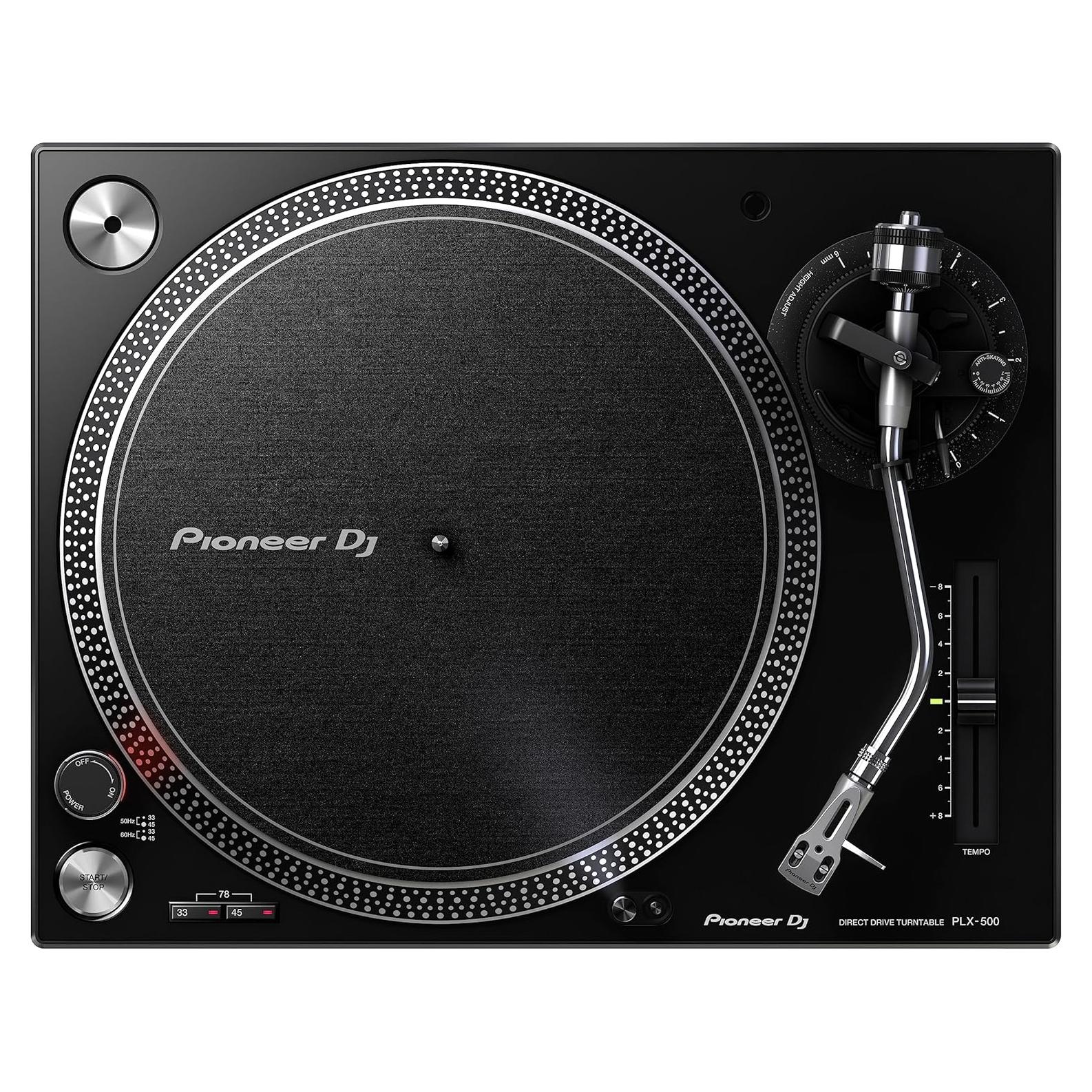 Tornamesa Pioneer PLX-500 Directa USB Negra 13.39kg