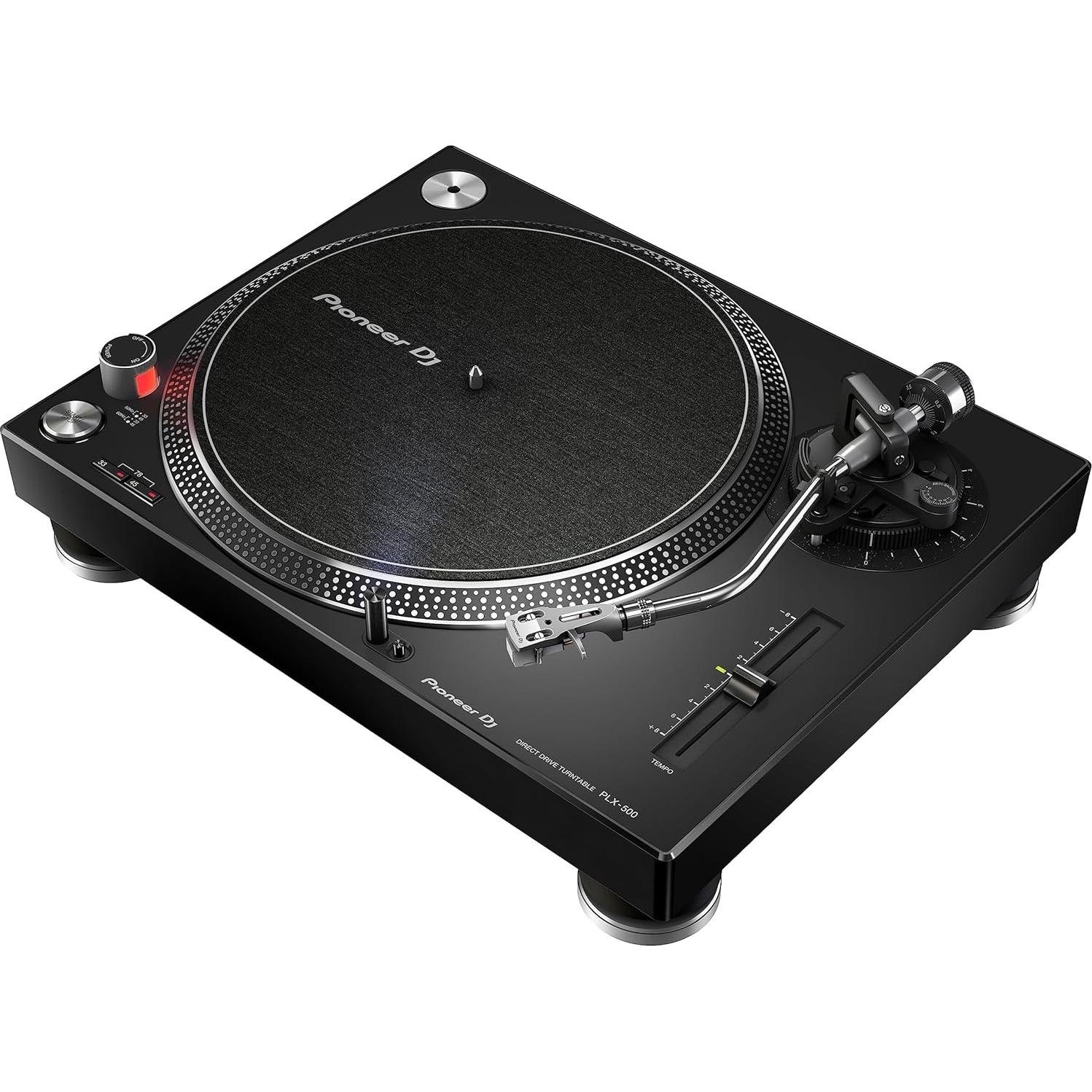 Tornamesa Pioneer PLX-500 Directa USB Negra 13.39kg