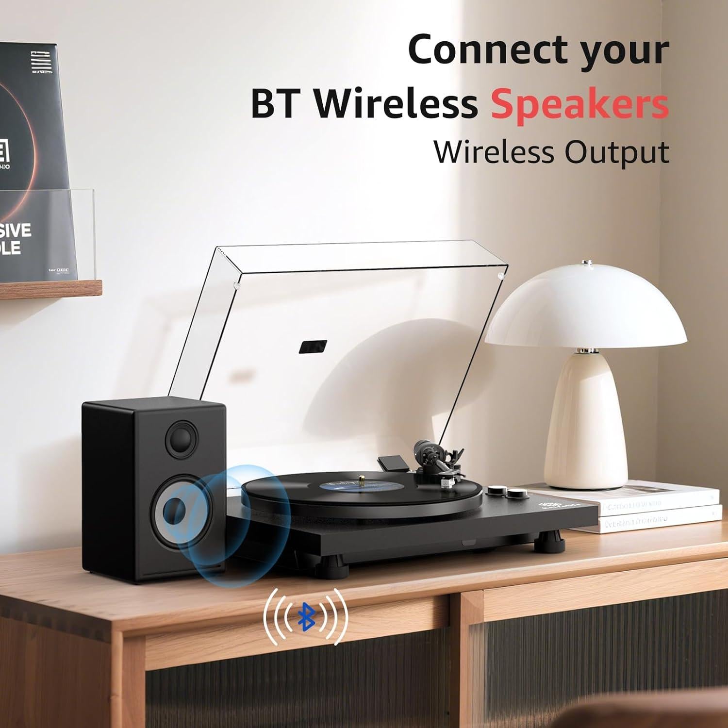 Giradiscos Inalámbrico Retrolife AT-3600L Brazo Carbono 4.49kg