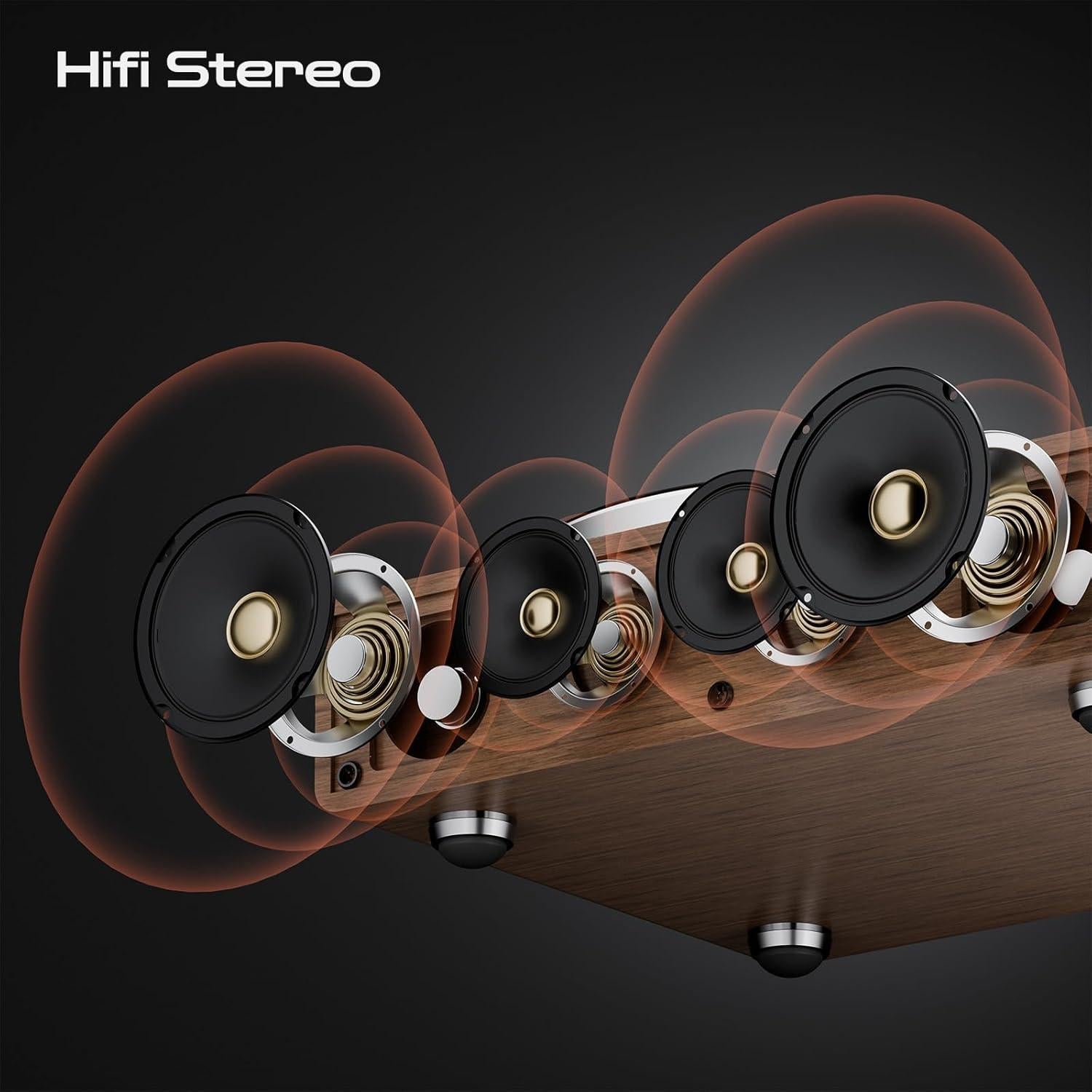 Reproductor de Vinilo Bluetooth XJ-HOME H03 con Altavoces 5.9kg