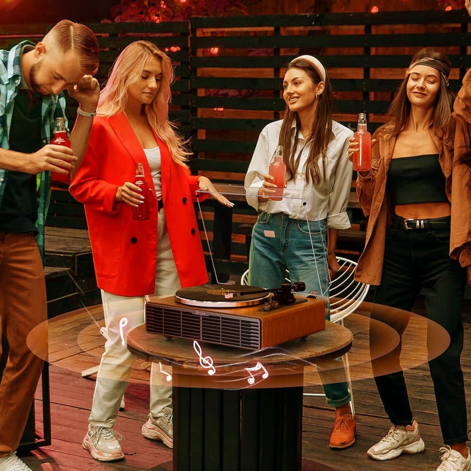 Reproductor de Vinilo Bluetooth XJ-HOME H03 con Altavoces 5.9kg