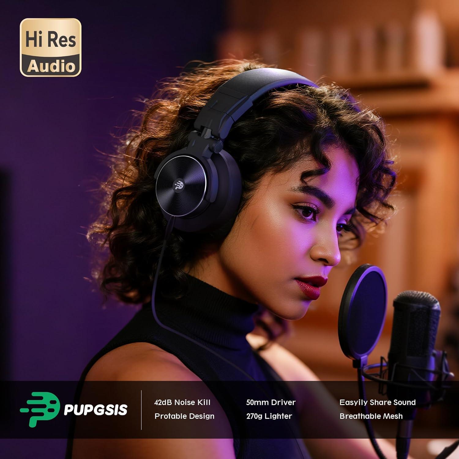 Auriculares PUPGSIS PG-M20PRO Estéreo 50mm con Cable 3m