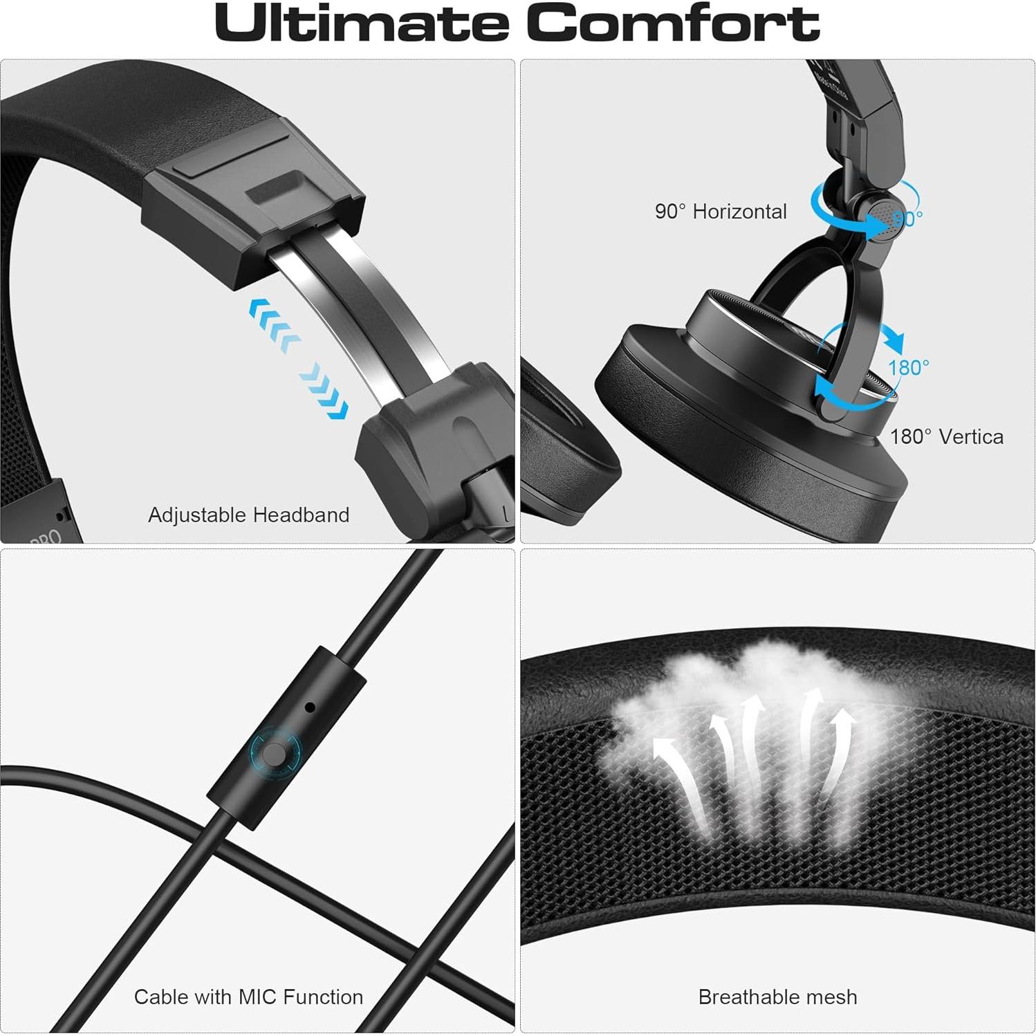 Auriculares PUPGSIS PG-M20PRO Estéreo 50mm con Cable 3m