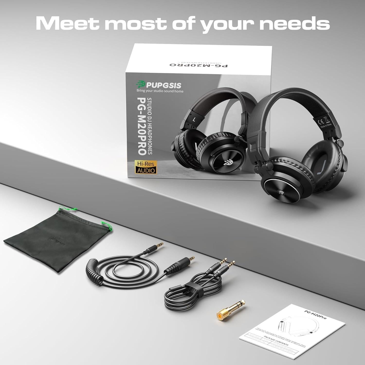 Auriculares PUPGSIS PG-M20PRO Estéreo 50mm con Cable 3m