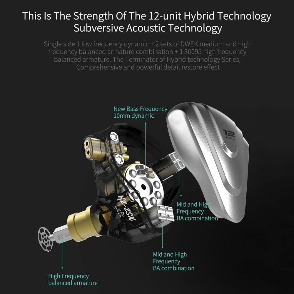 Auriculares In-Ear HiFi Linsoul KZ ZSX 5BA+1DD Negro