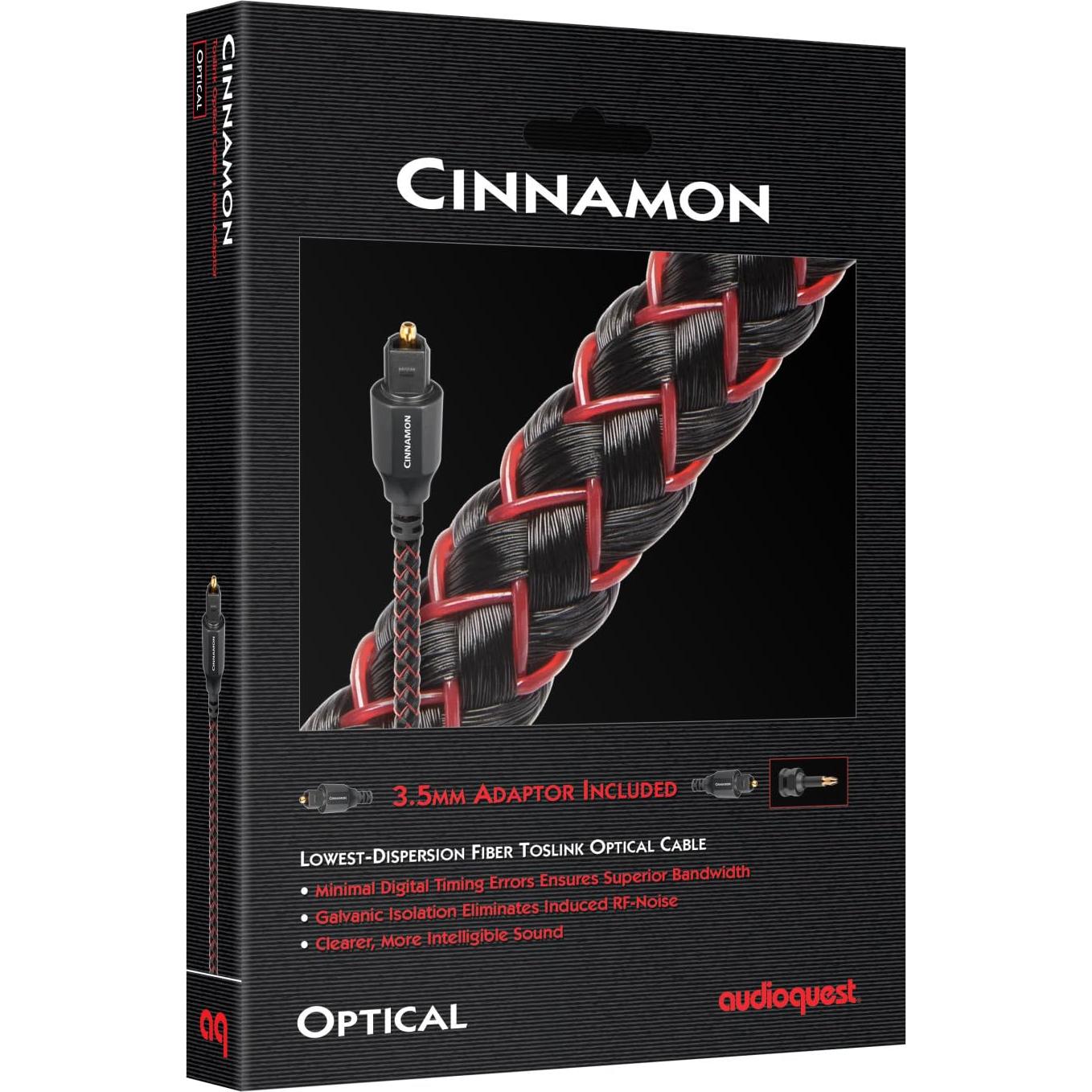 Cable óptico TosLink AudioQuest 0.75m - Conectores sólidos