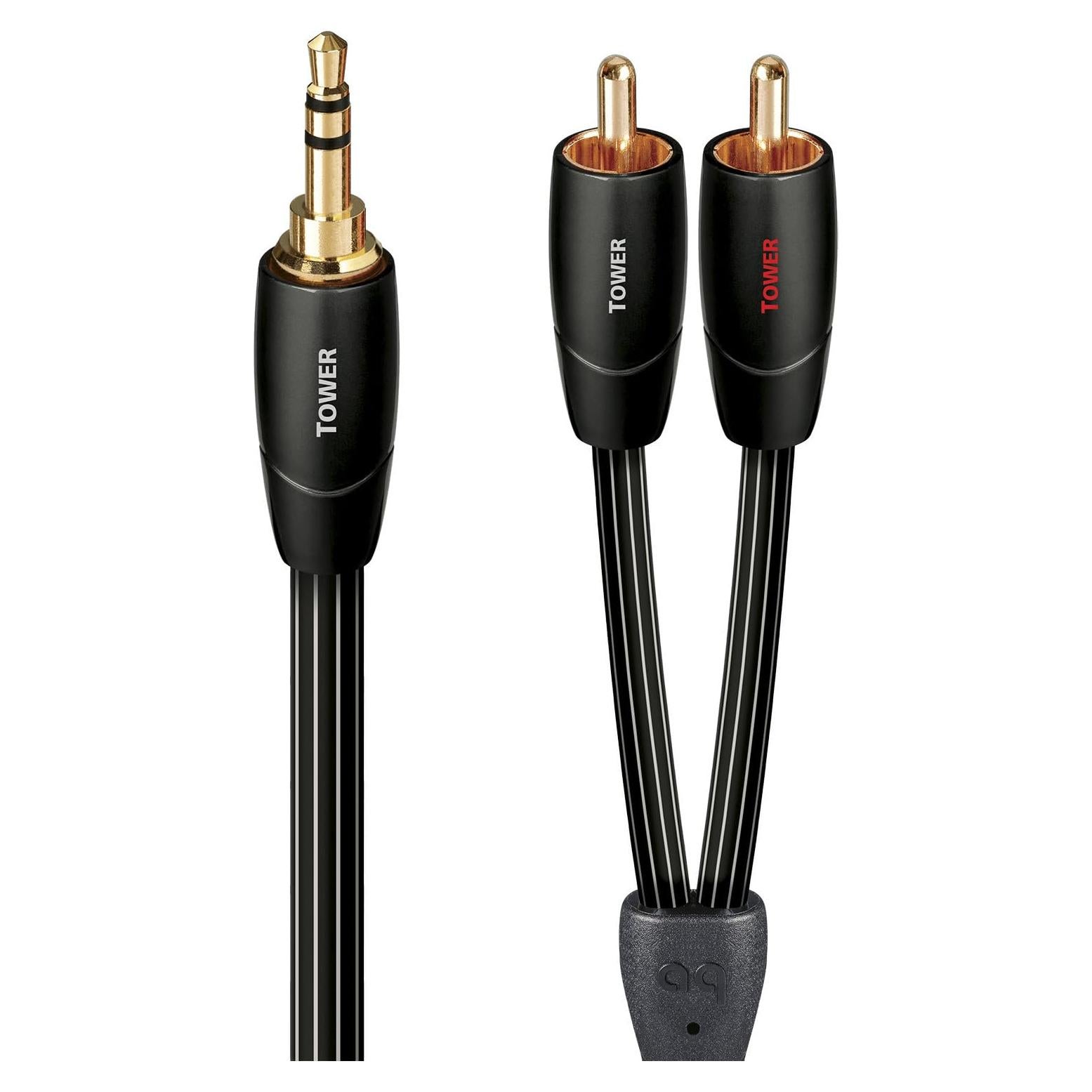 Cable de Audio AudioQuest 3m 3.5mm a 2xRCA Cobre Negro