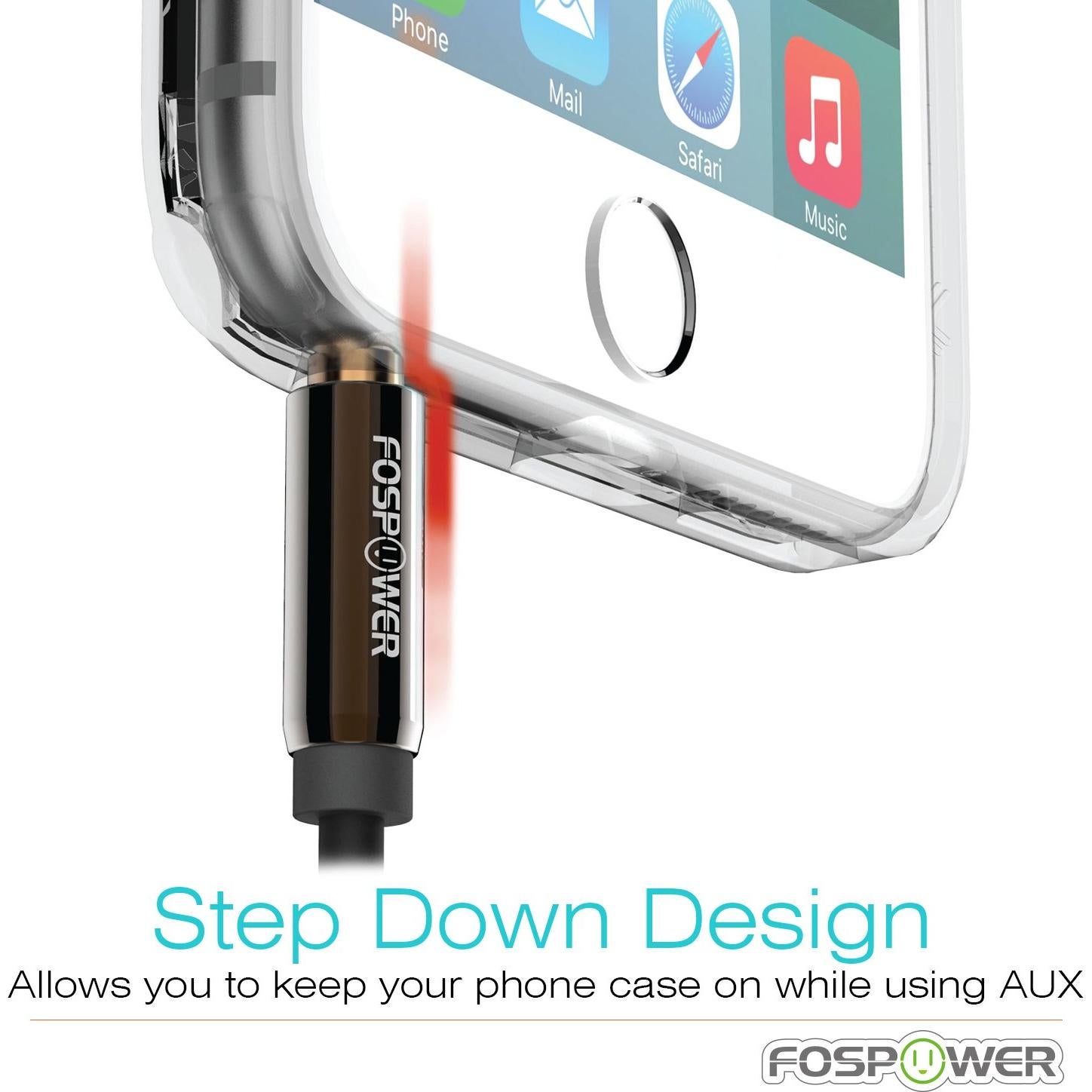 Cable de Audio FosPower 3.5mm a RCA 1.83m Estéreo Macho