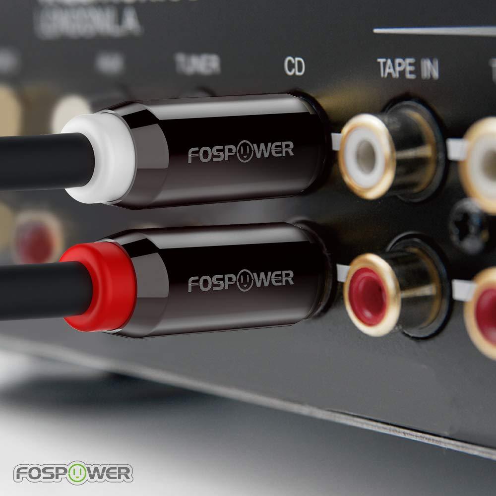 Cable de Audio FosPower 3.5mm a RCA 1.83m Estéreo Macho