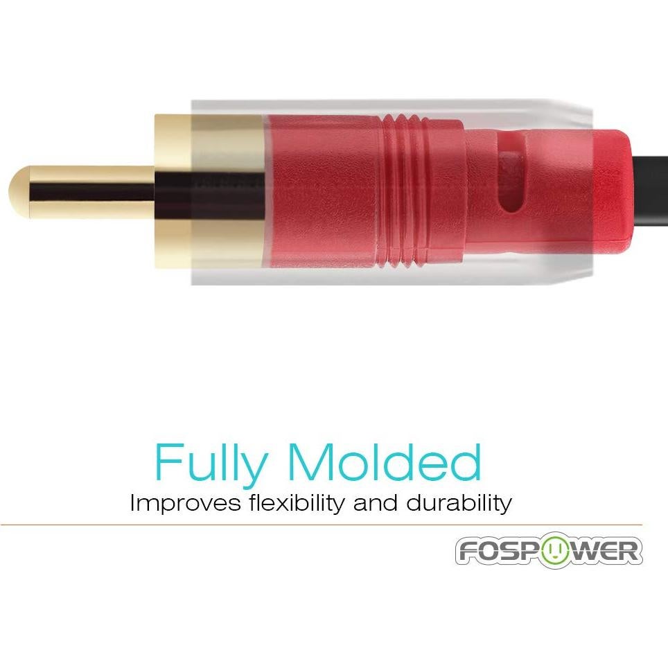 Cable de Audio FosPower 3.5mm a RCA 1.83m Estéreo Macho