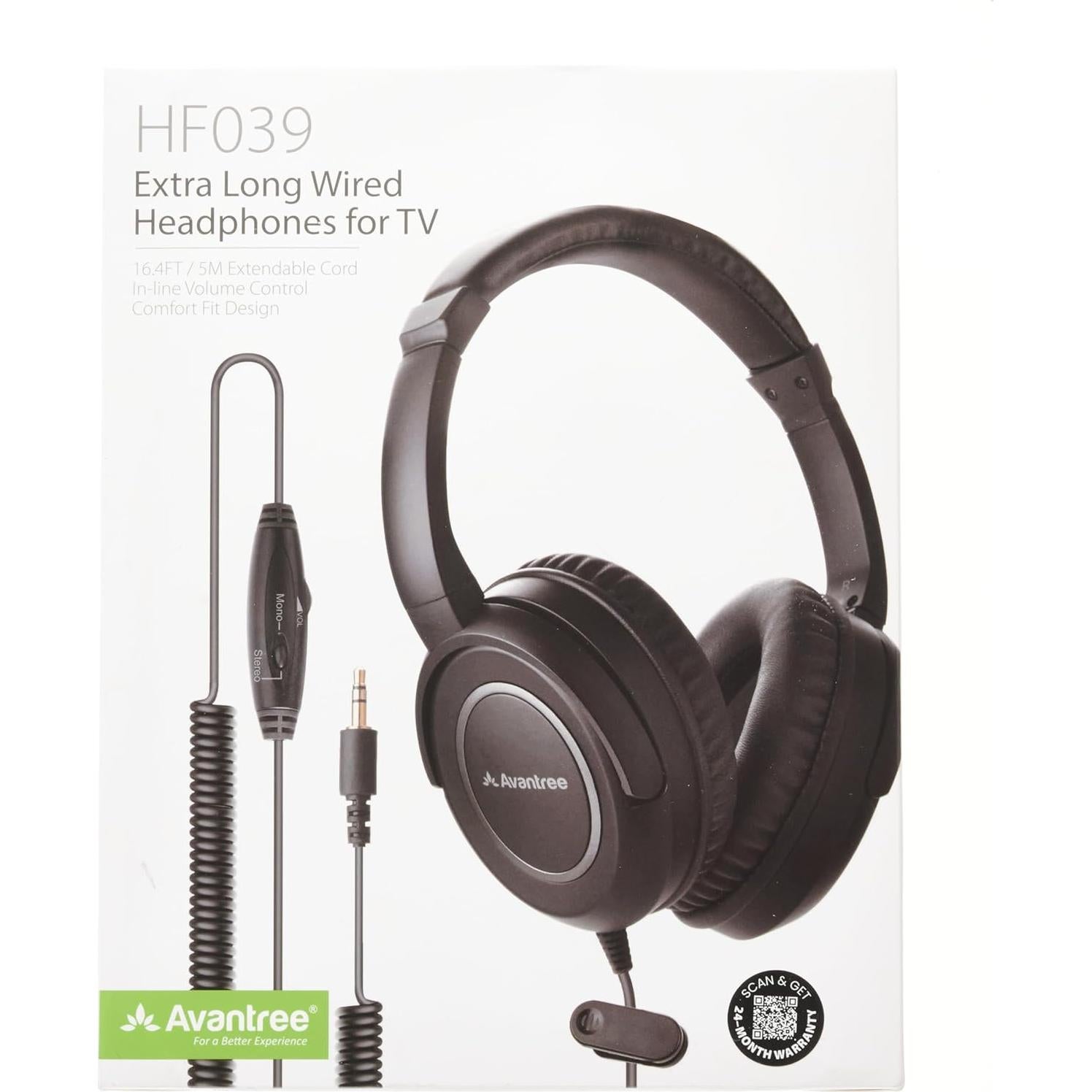 Auriculares con cable Avantree HF039 5M para TV y PC
