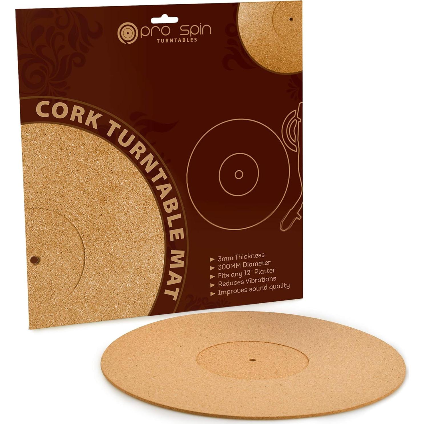 Alfombrilla de tornamesa de corcho PRO SPIN 3mm para vinilos