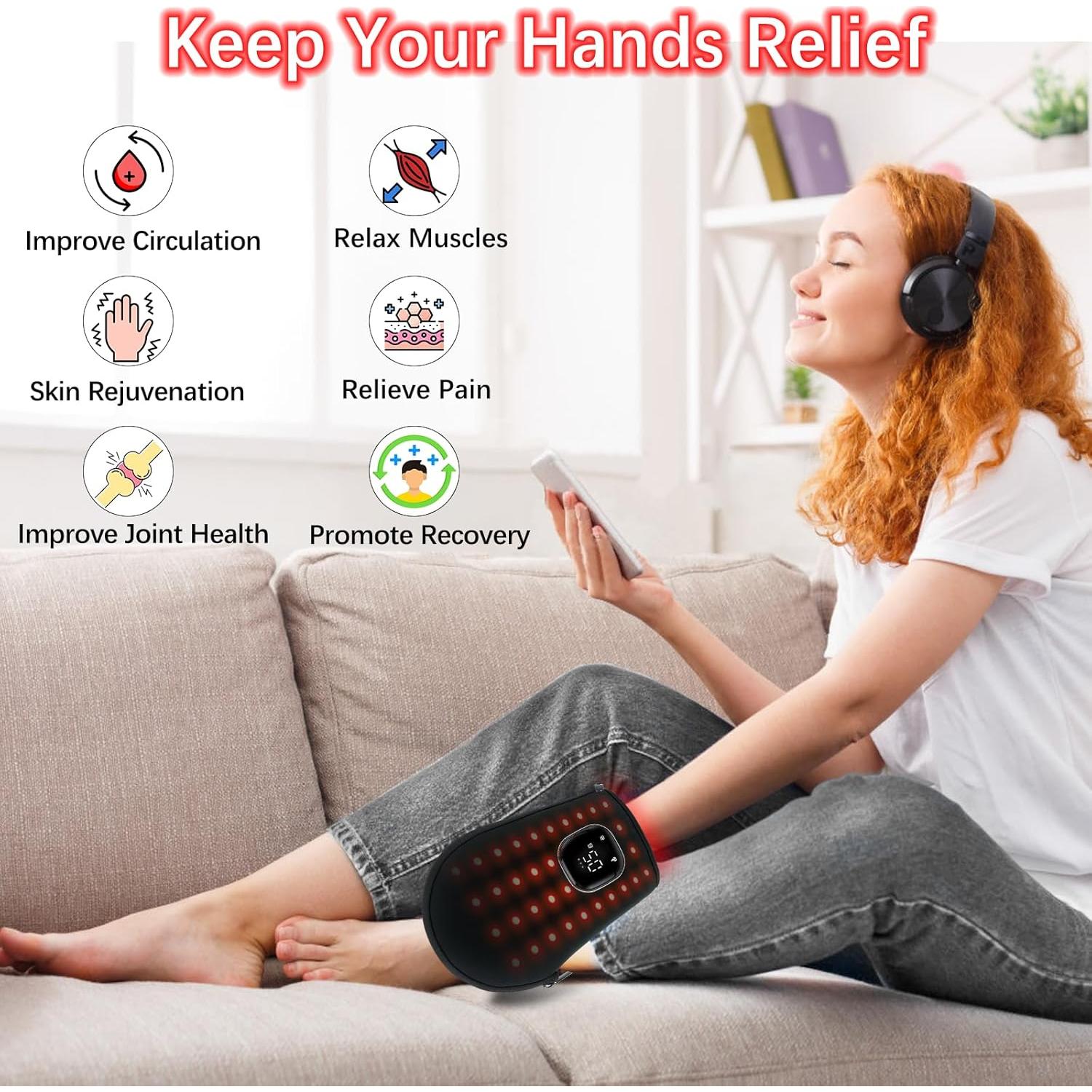 Guante Terapia Luz Roja Inalámbrico 660nm y 850nm