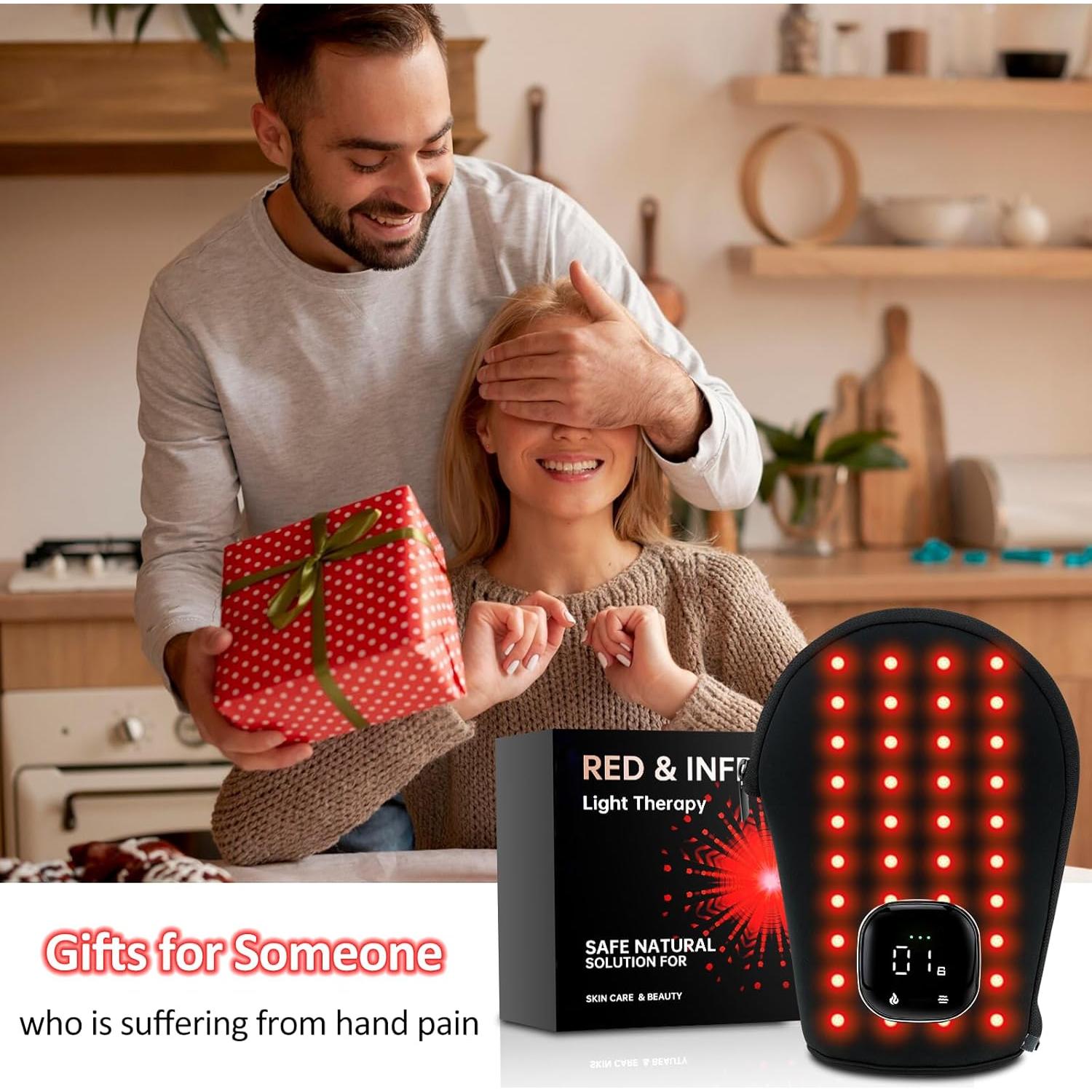 Guante Terapia Luz Roja Inalámbrico 660nm y 850nm