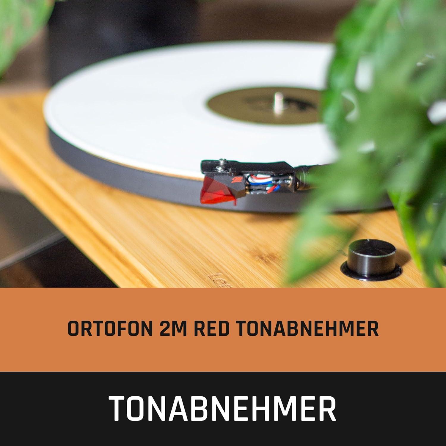 Giradiscos Lenco LBT-335BA en Bambú | Cartucho Ortofon 2M RED