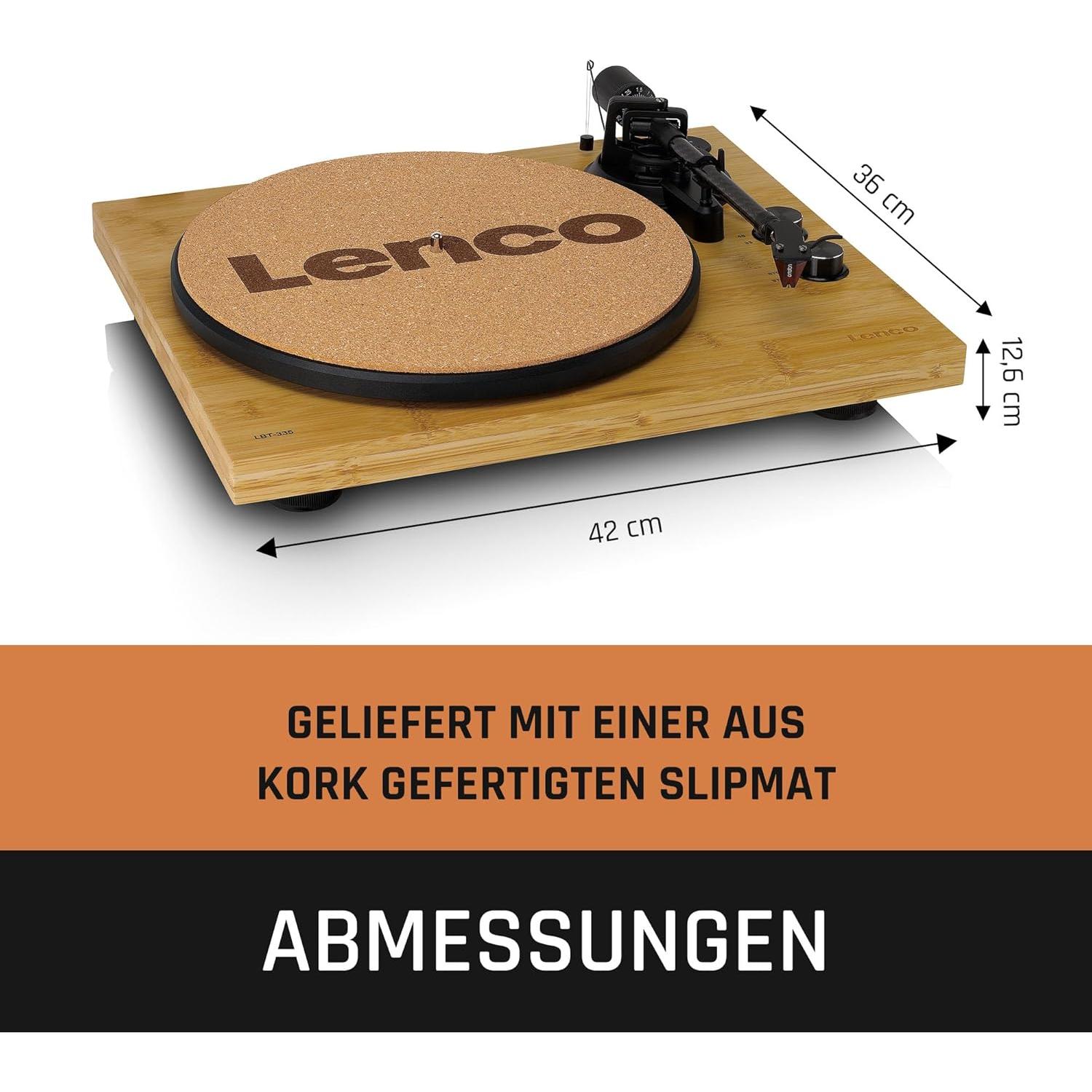 Giradiscos Lenco LBT-335BA en Bambú | Cartucho Ortofon 2M RED