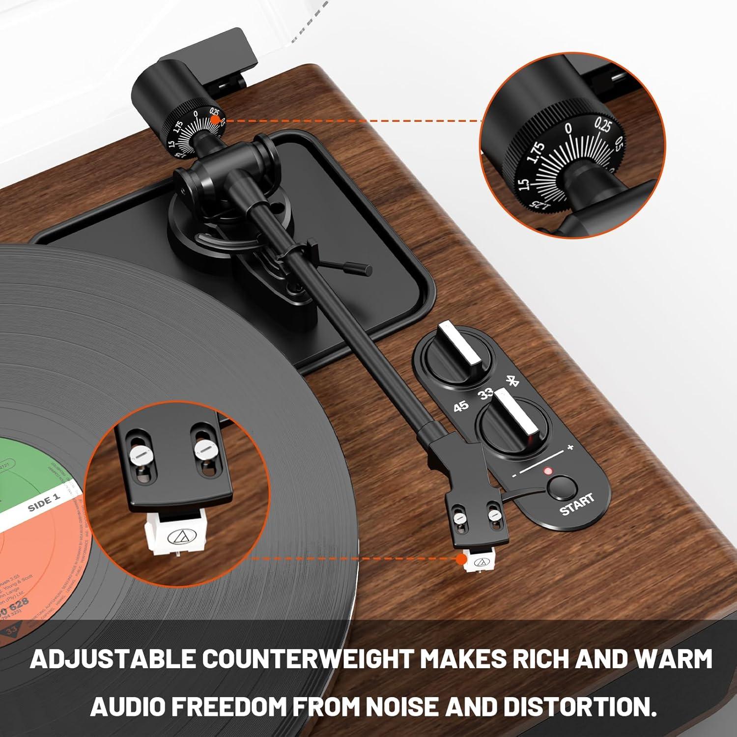 Tocadiscos Bluetooth DIGITNOW con Altavoces Integrados 7.66kg
