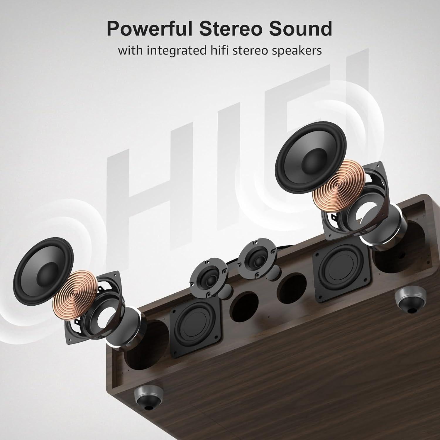 Reproductor de Vinilo HiFi Seasonlife con Altavoces Integrados