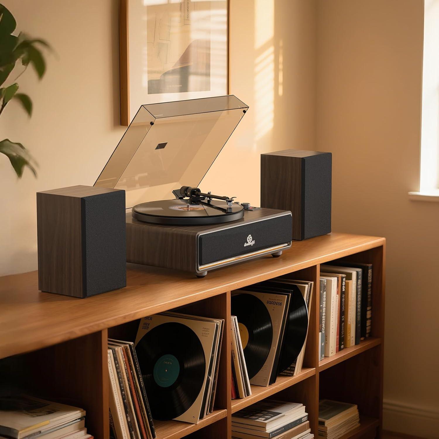 Reproductor de Vinilo HiFi Seasonlife con Altavoces Integrados