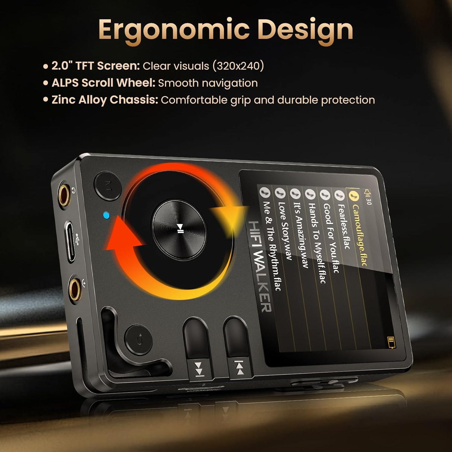 Reproductor MP3 HIFI WALKER H2 128GB Bluetooth 5.2 Hi-Res