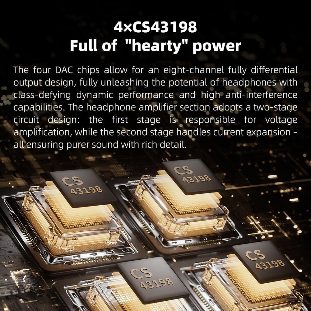 Reproductor de Música FiiO M21 Android 13 DAC Cuádruple Oro