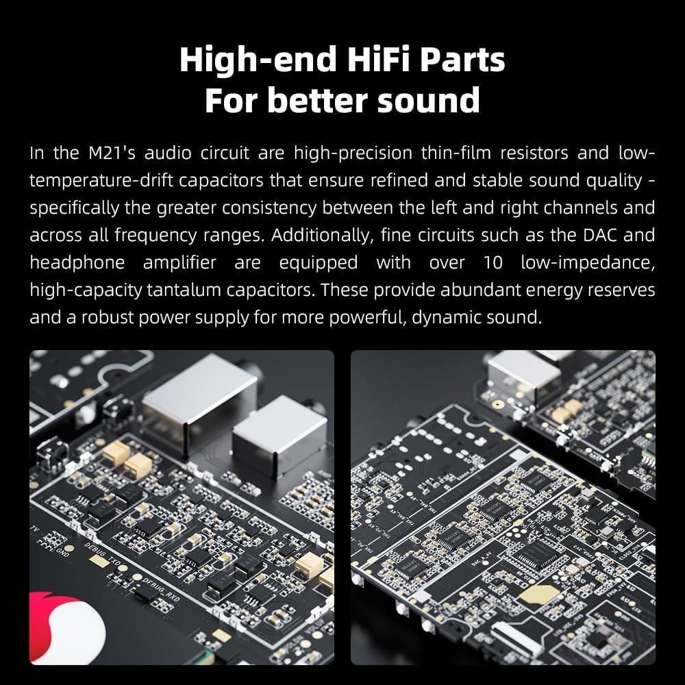 Reproductor de Música FiiO M21 Android 13 DAC Cuádruple Oro