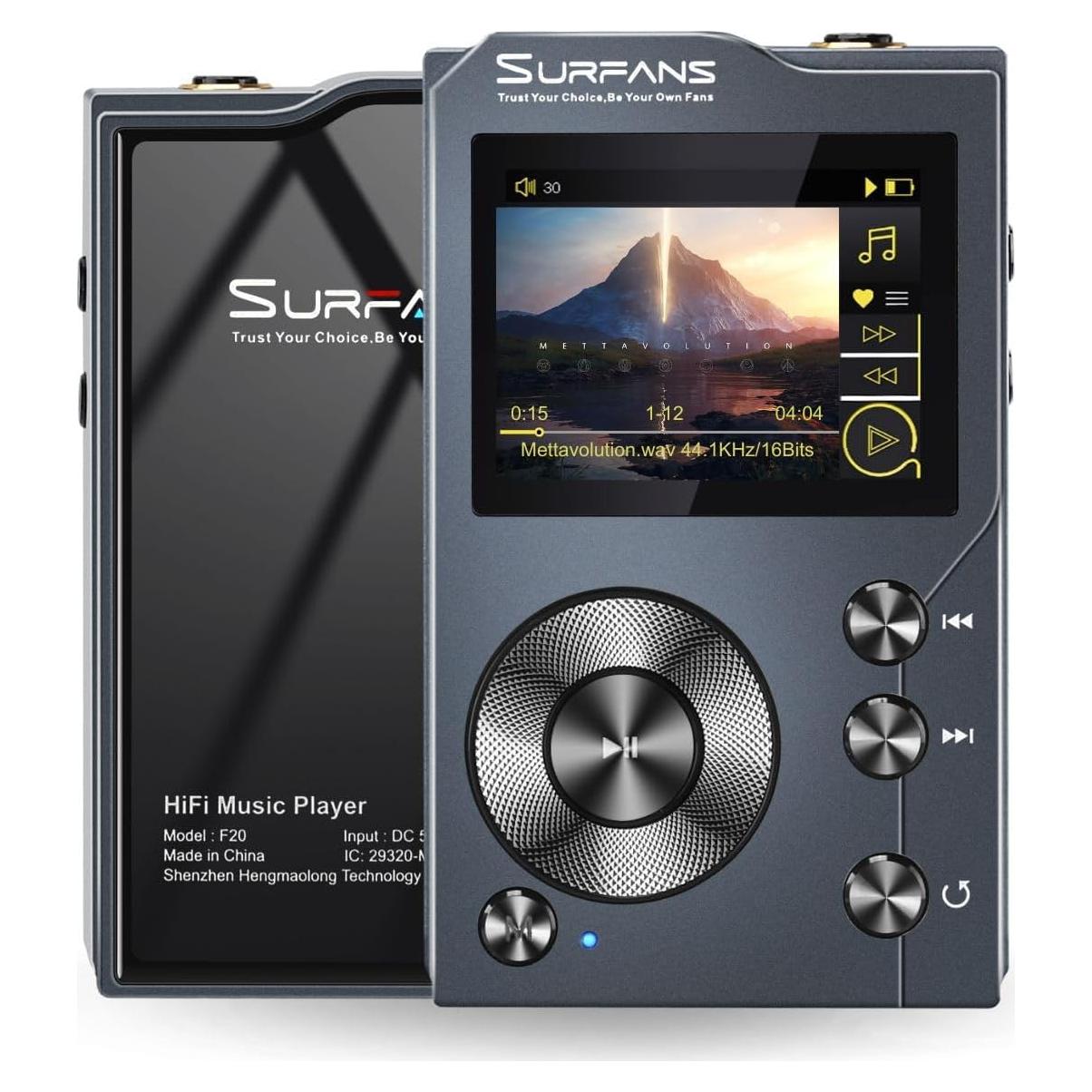 Reproductor MP3 HiFi SURFANS F20 Bluetooth 5.2 128GB