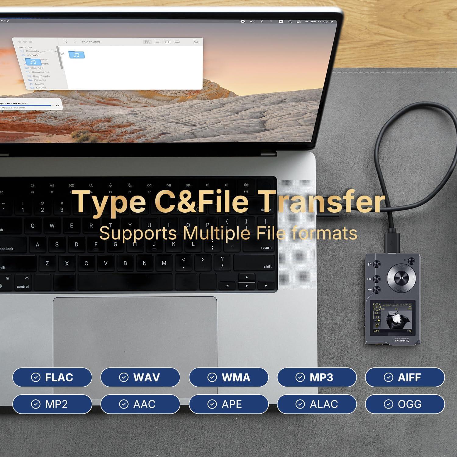 Reproductor MP3 HiFi SURFANS F20 Bluetooth 5.2 128GB