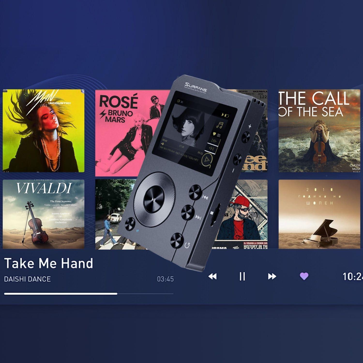 Reproductor MP3 HiFi SURFANS F20 Bluetooth 5.2 128GB