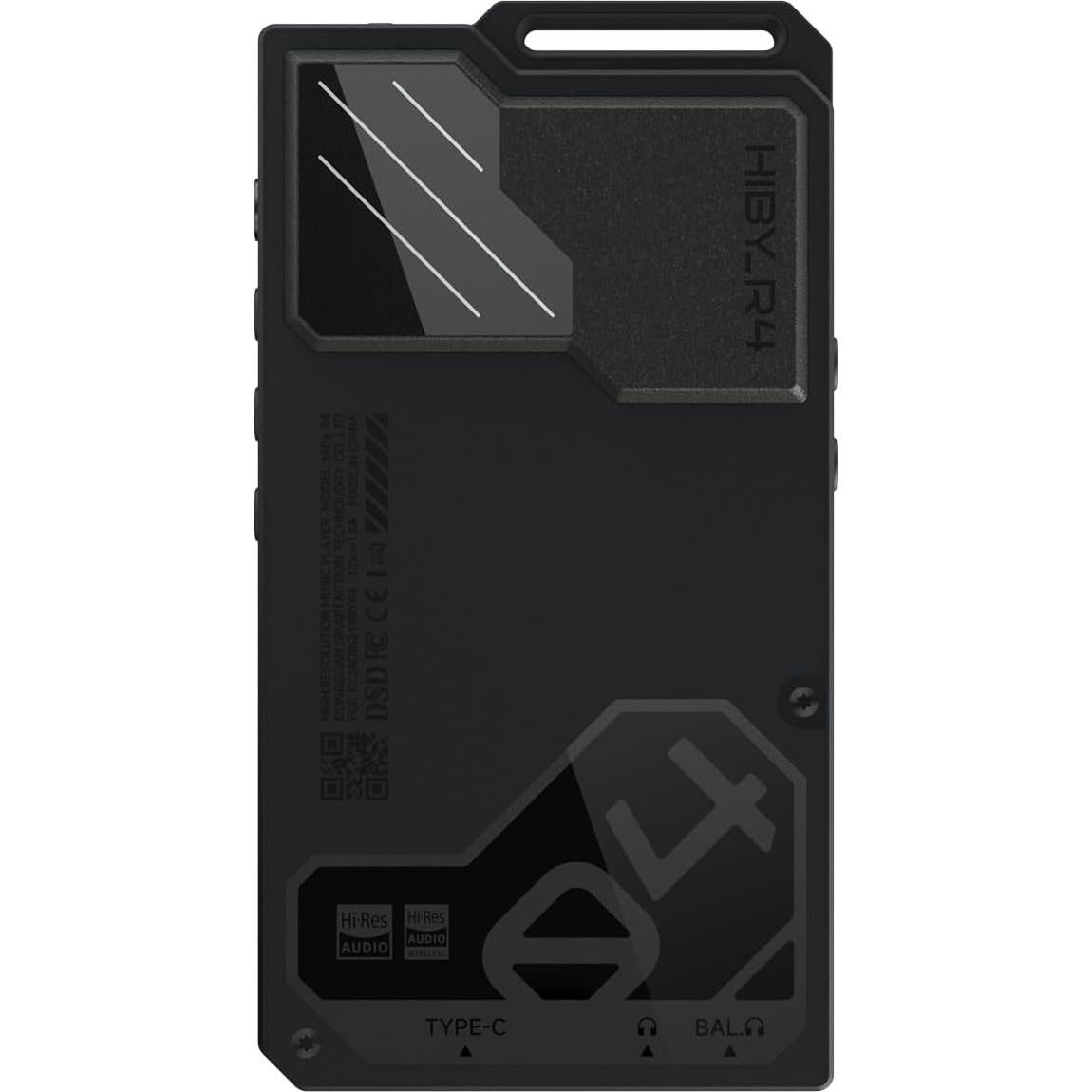 HiBy R4 Next-Gen Digital Audio Player with Spotify, Bluetooth, Wi-Fi, and Android 12 OS | 4-Way HiFi DAP with 3.5mm & 4.4mm Balanced Outputs | 32GB Internal + Expandable Memory up to 2TB (Black)