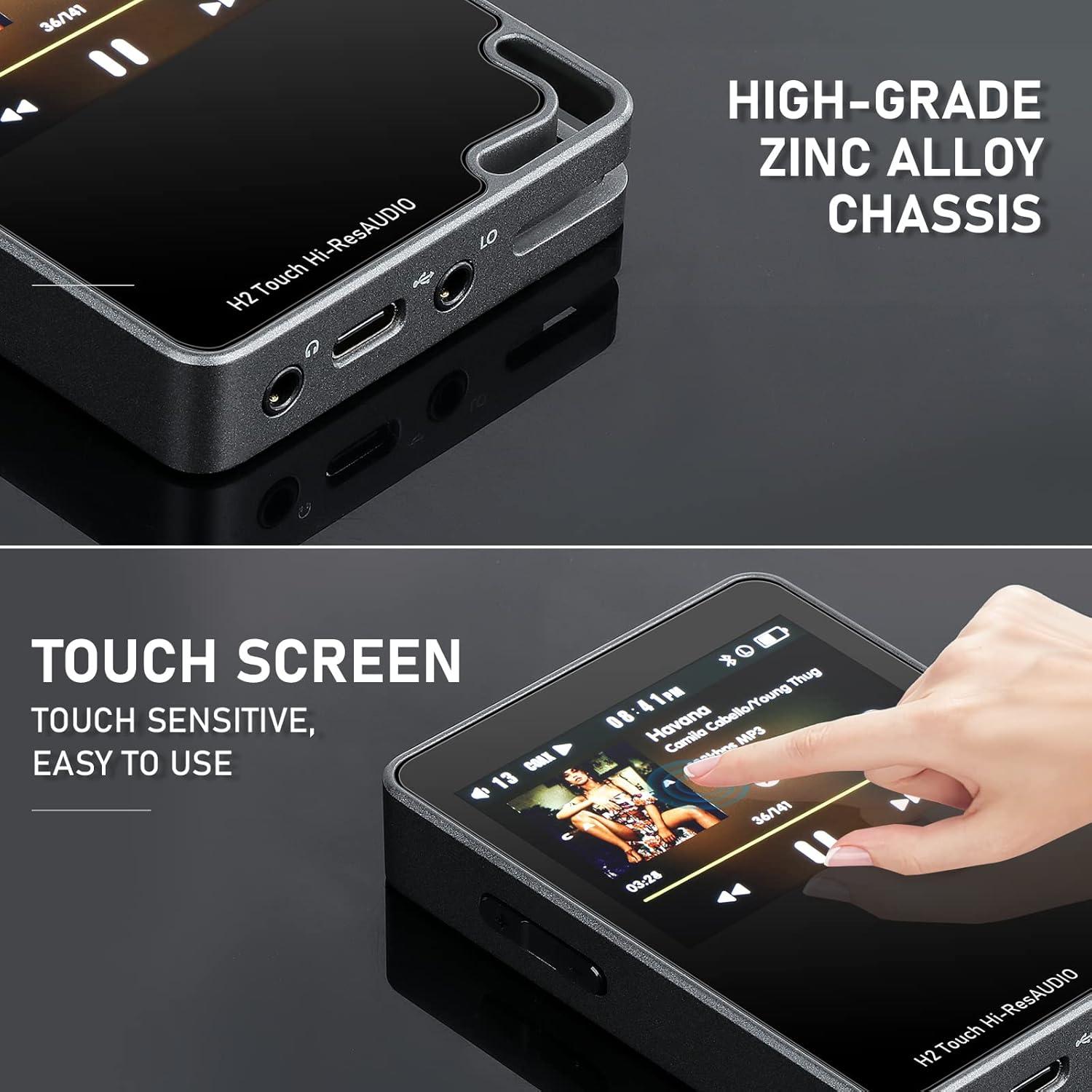 Reproductor MP3 Bluetooth H2 Touch 32GB Alta Resolución