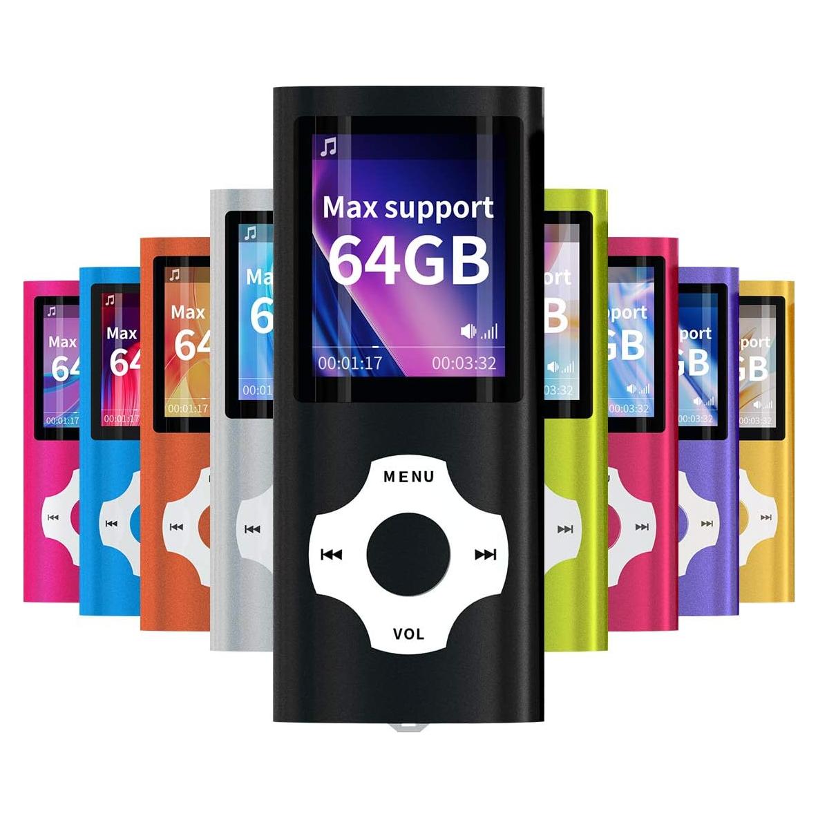 Reproductor MP3 MYMAHDI M230 Negro 64GB Soporte MP4 y FM