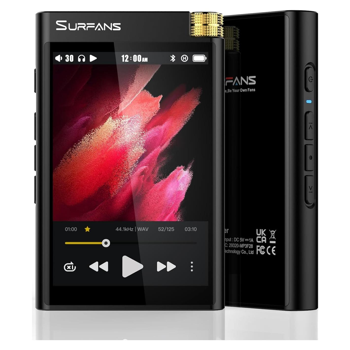 Reproductor MP3 Bluetooth Surfans F28 HiFi 3.5" Alta Resolución