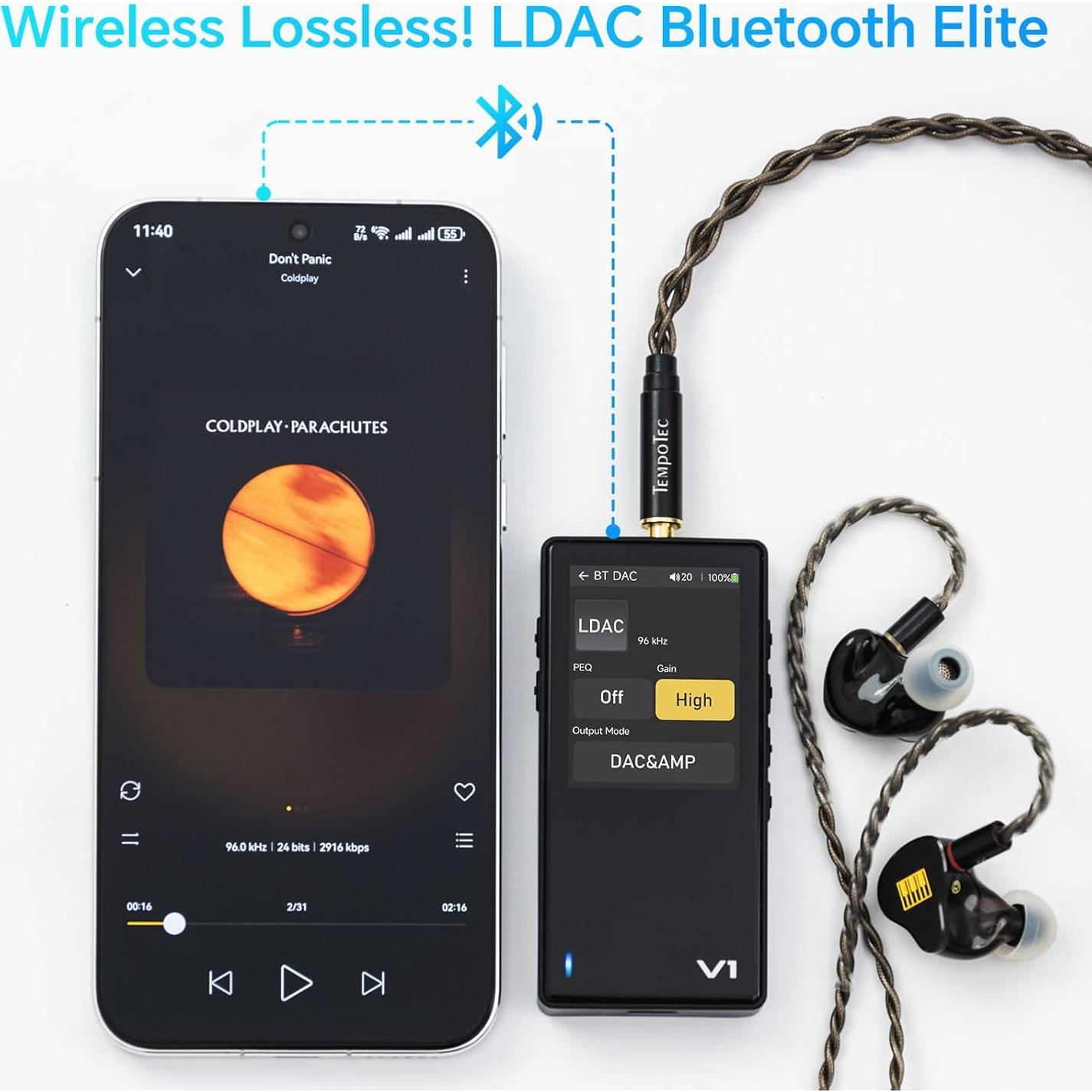 Reproductor de Música Portátil Tempotec Variations V1 Bluetooth 5.1