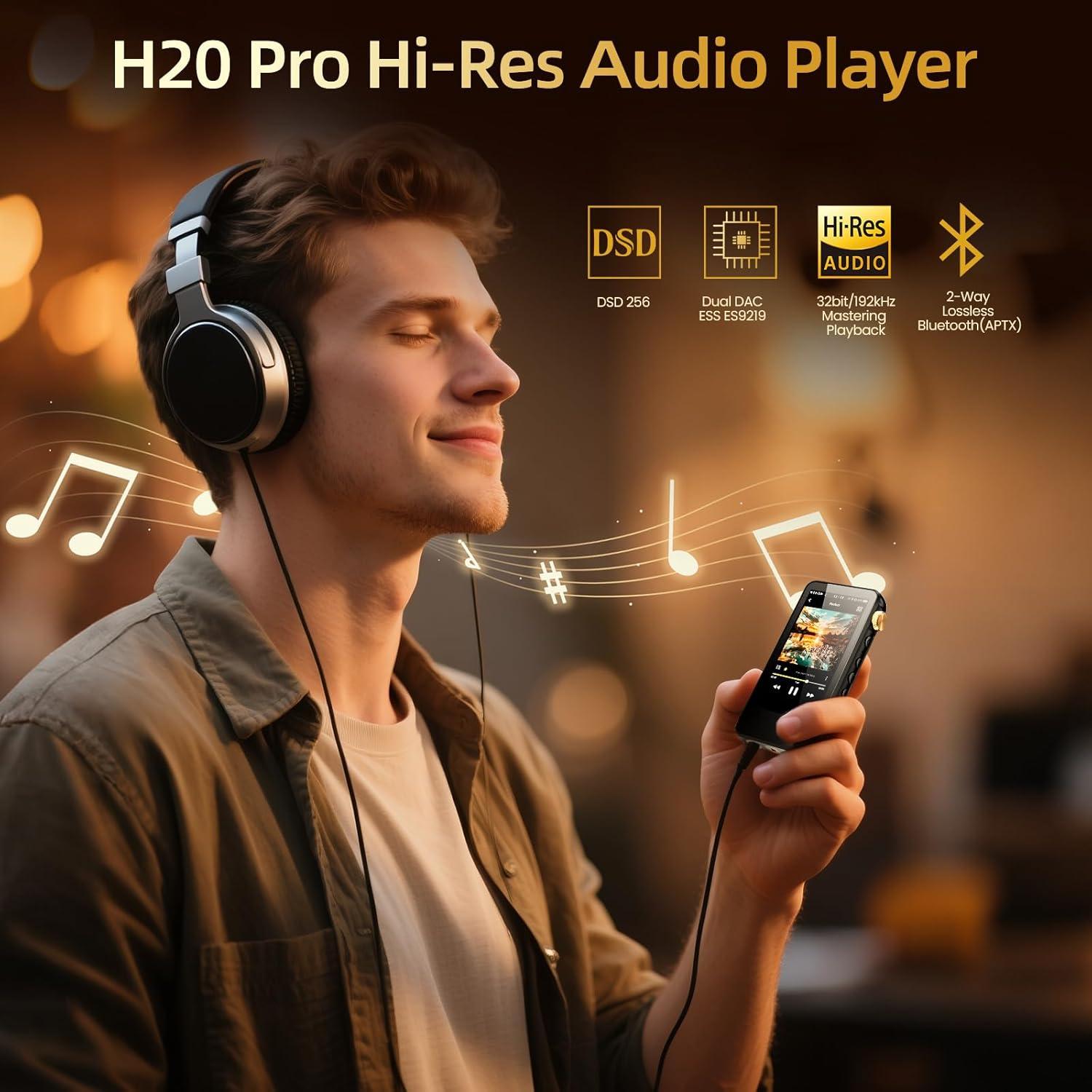 Reproductor MP3 HIFI WALKER H20 Pro 128GB Bluetooth Doble DAC