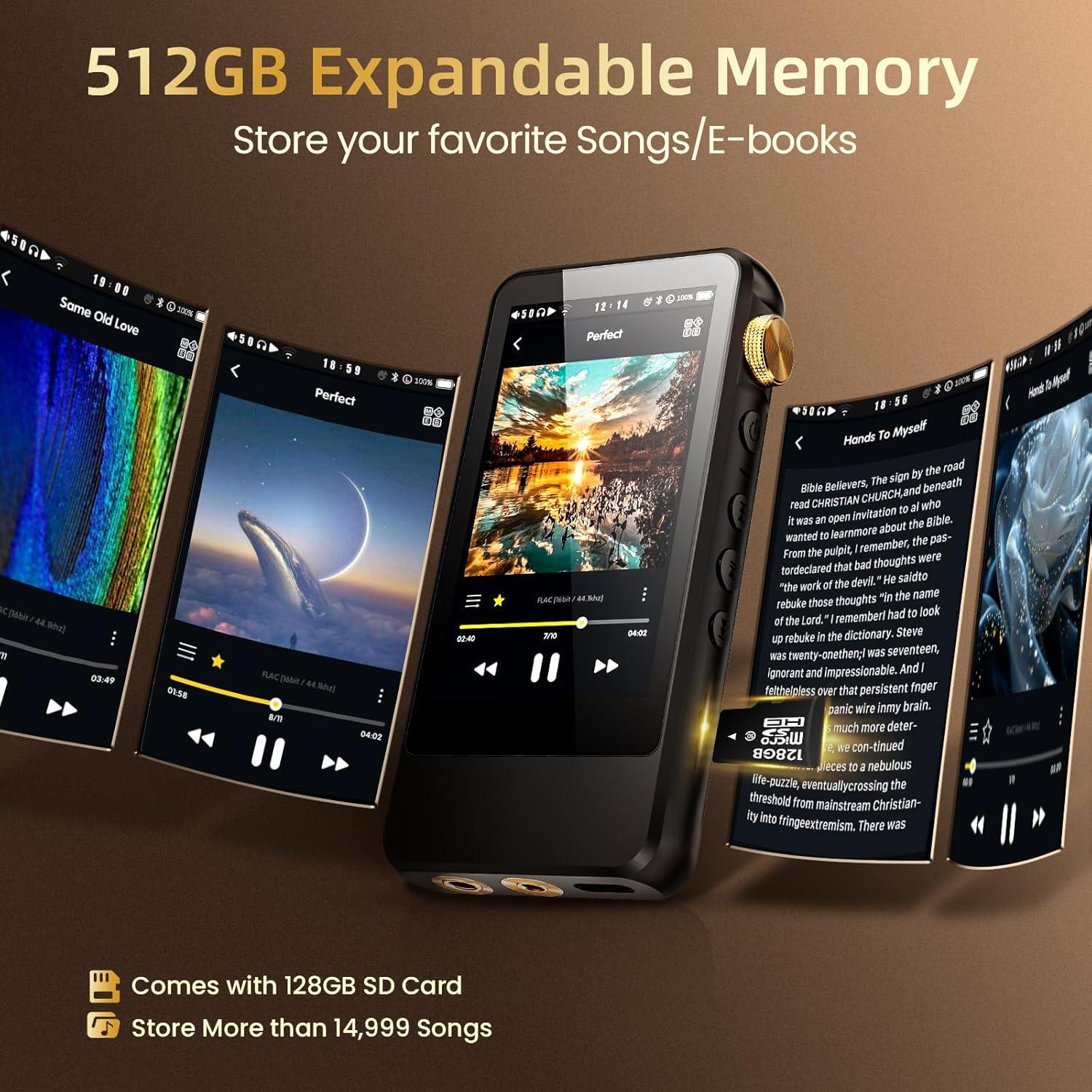 Reproductor MP3 HIFI WALKER H20 Pro 128GB Bluetooth Doble DAC