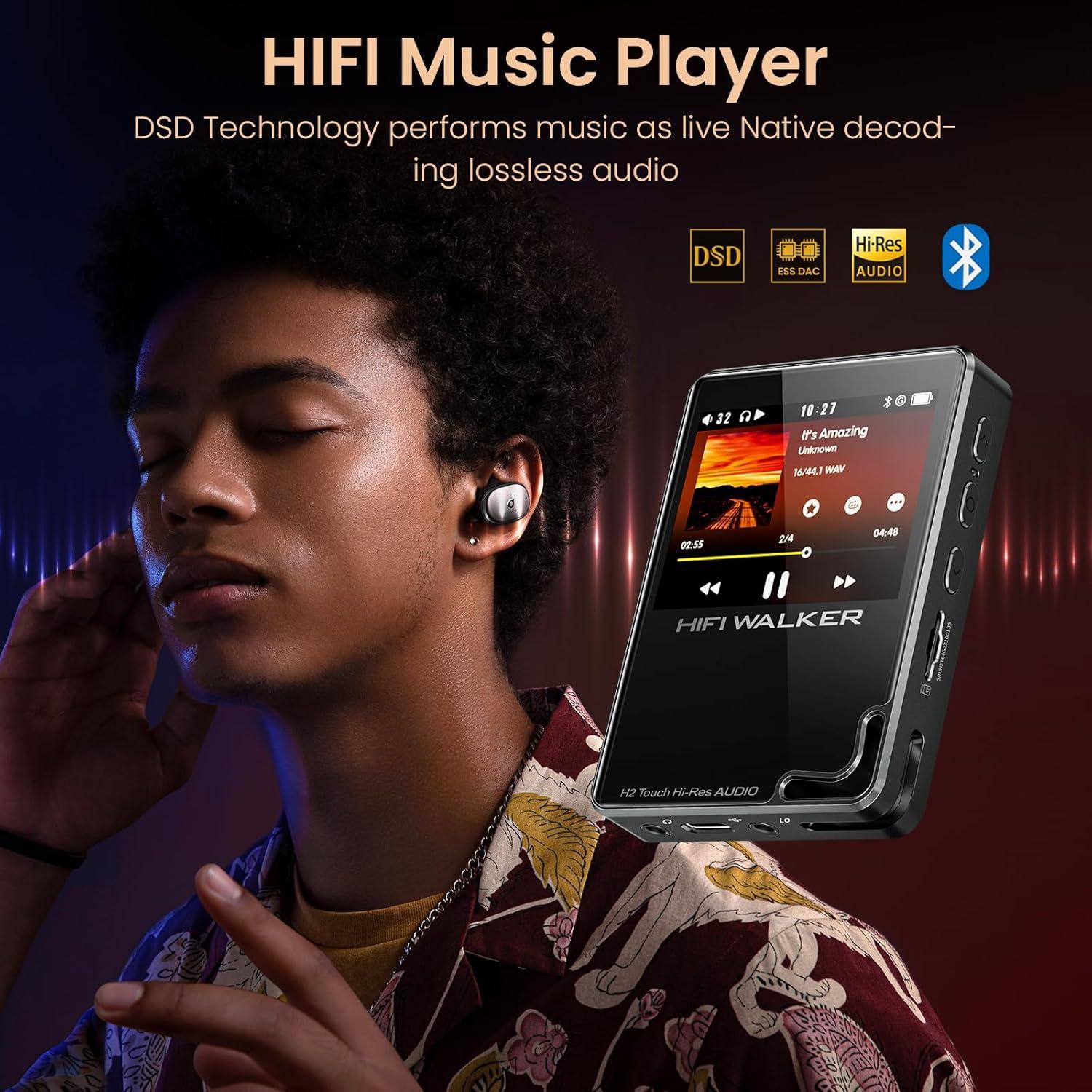 Reproductor de Música Portátil HIFI WALKER H2 Touch 128GB