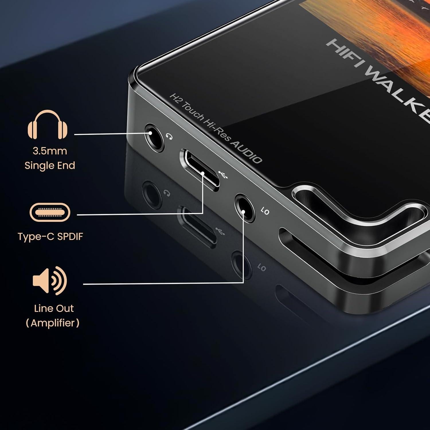 Reproductor de Música Portátil HIFI WALKER H2 Touch 128GB