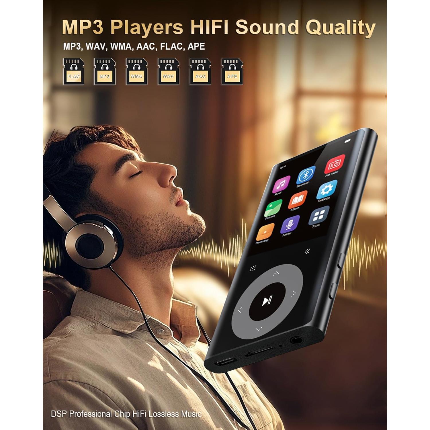Reproductor MP3 CCHKFEI 64GB Bluetooth 5.3 Pantalla 2.4"
