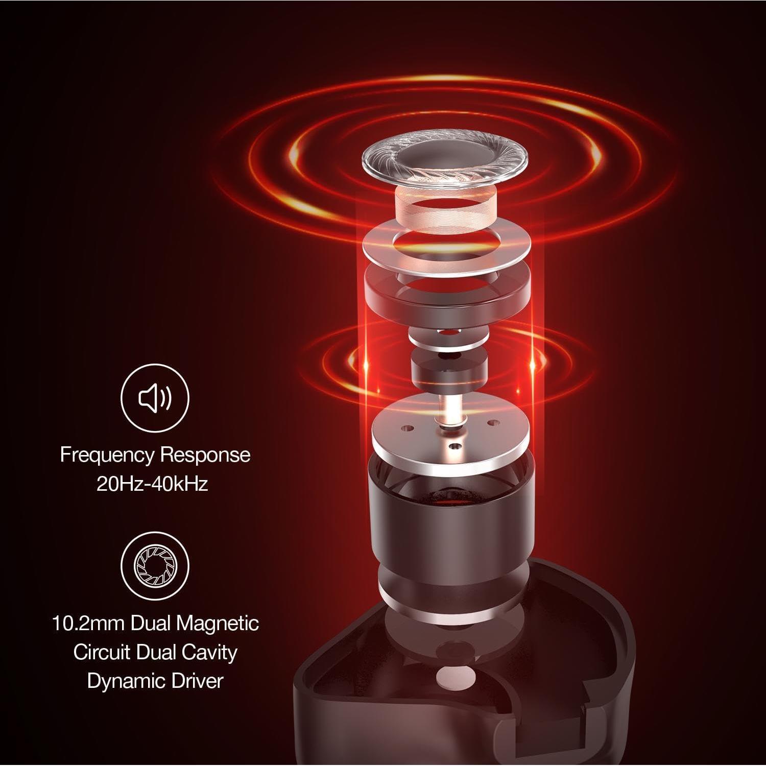 Auriculares In-Ear Hidizs MS3 2BA+1DD HiFi 10.2mm Negro