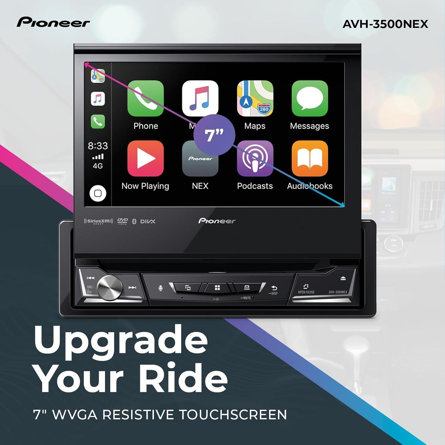 Receptor Pioneer AVH-3500NEX 1-DIN 7" Pantalla Táctil Bluetooth