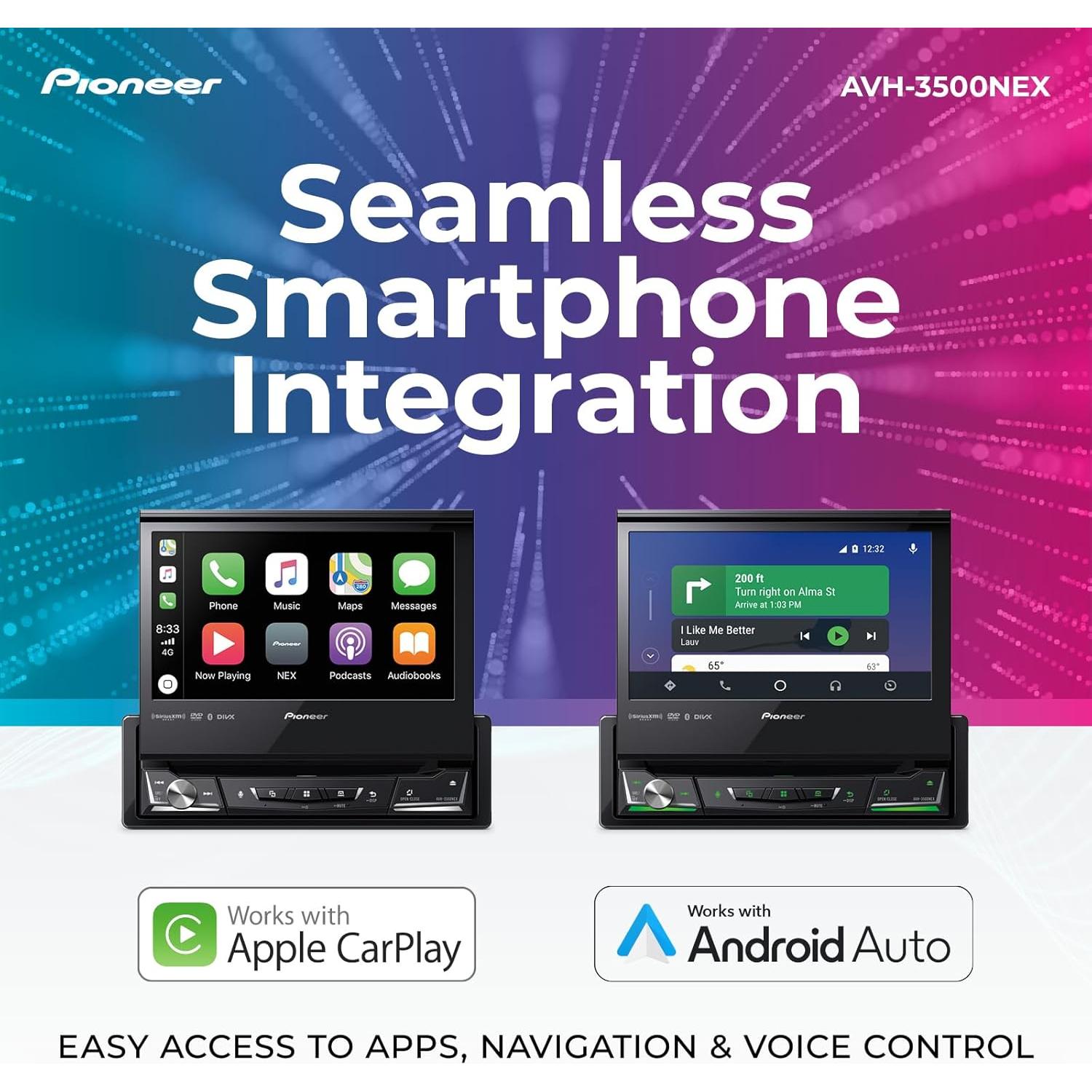 Receptor Pioneer AVH-3500NEX 1-DIN 7" Pantalla Táctil Bluetooth