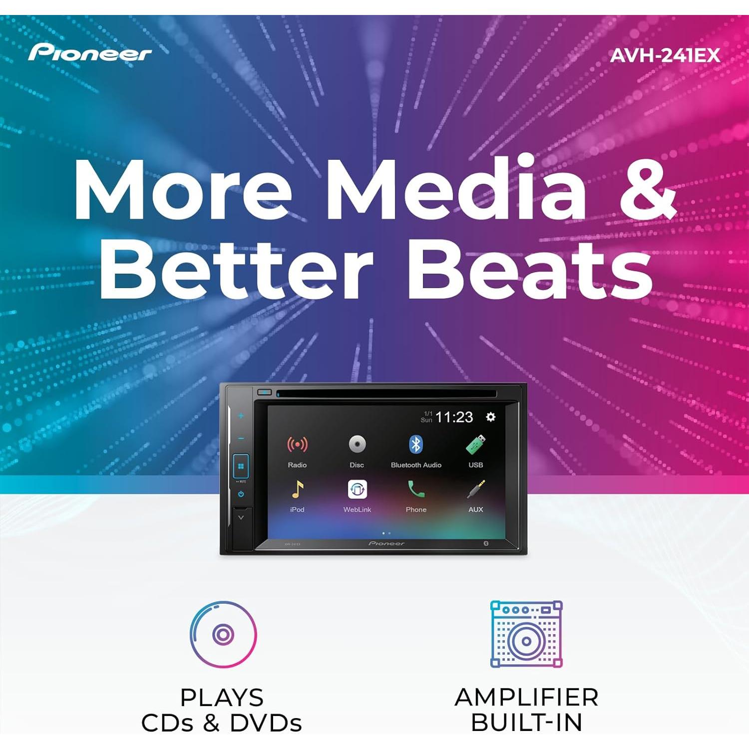 Receptor Multimedia Pioneer AVH-241EX 6.2" Bluetooth USB