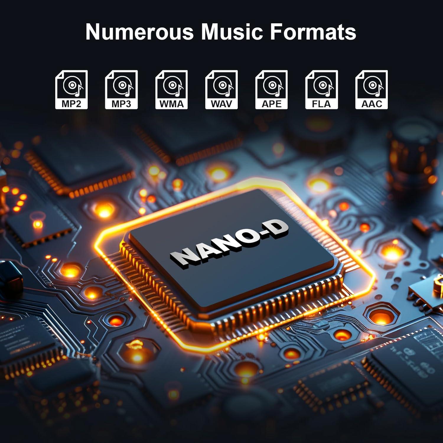 Reproductor MP3 HiFi Foeuyte 96GB Bluetooth 5.3 Portátil