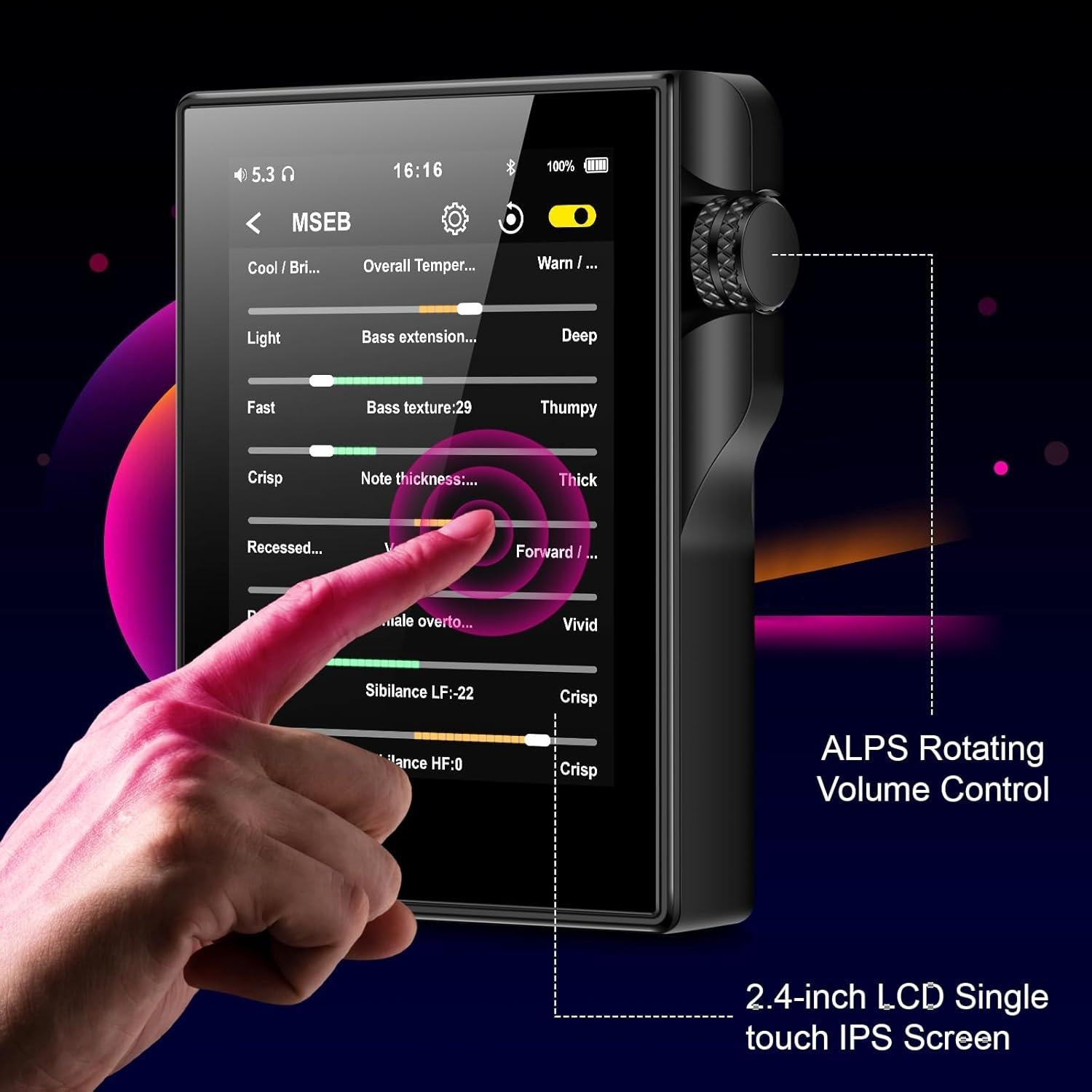 Reproductor MP3 HiFi Foeuyte 96GB Bluetooth 5.3 Portátil