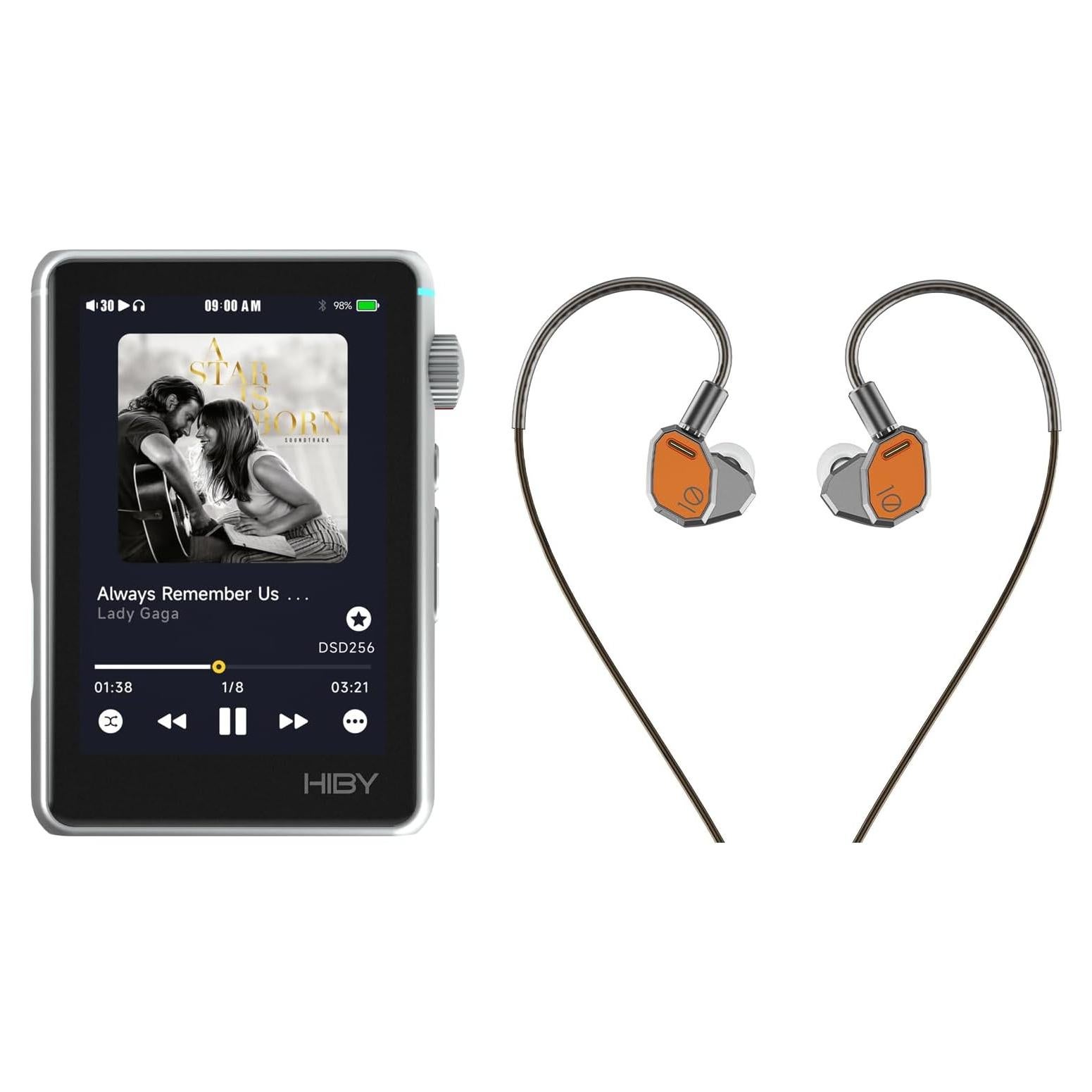 Reproductor de Audio HiBy R3 III 2025 + IEM Yacht10 Plata