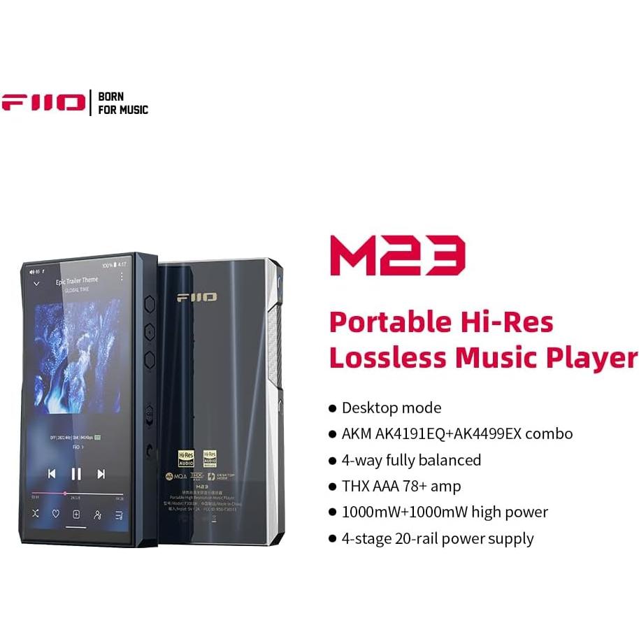 Reproductor de Música FiiO M23 Hi-Res Android 10 0.66 kg