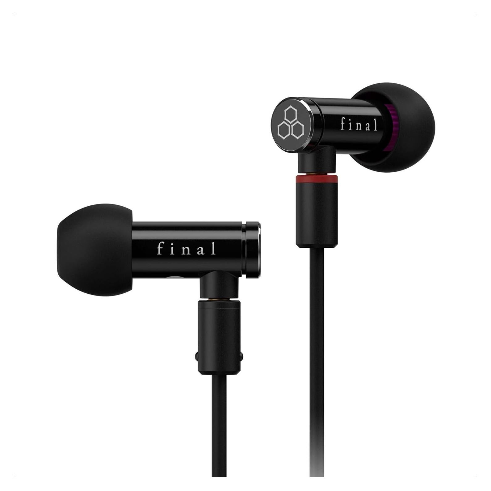 Auriculares In Ear Final E4000 Aislantes 6.4mm Aluminio Negro